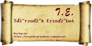 Törzsök Erzsébet névjegykártya